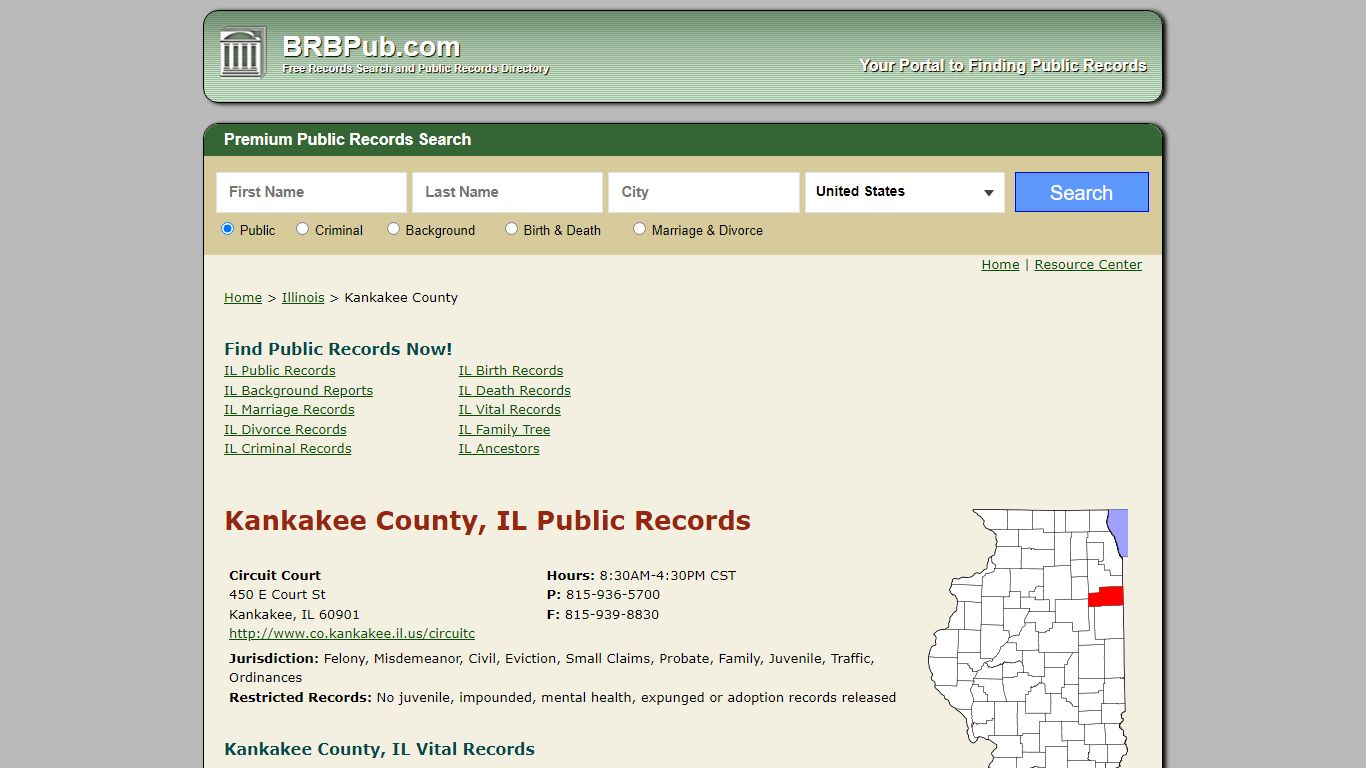 Kankakee County Public Records | Search Illinois ...